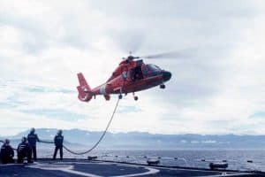HH 65 fueling 300x200 - Genesis of the Coast Guard HH-65 Helicopter