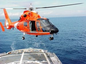 HH 65 landing on Reliance 300x225 - Genesis of the Coast Guard HH-65 Helicopter