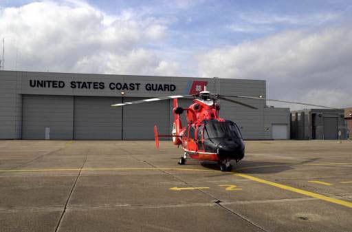 HH 65 on tarmac 3 - 1955: Coast Guard Air Detachment New Orleans Established