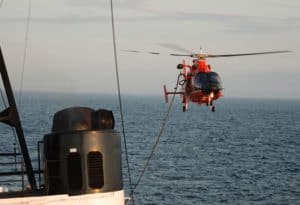 HH 65 refueling CGC Midgett 300x205 - Genesis of the Coast Guard HH-65 Helicopter