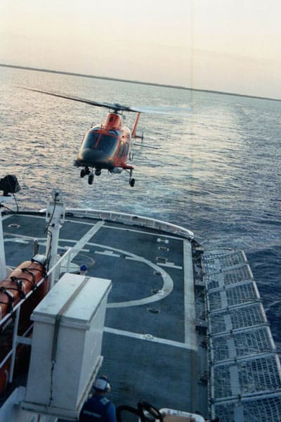 MH-68A Landing on USCGC Diligence