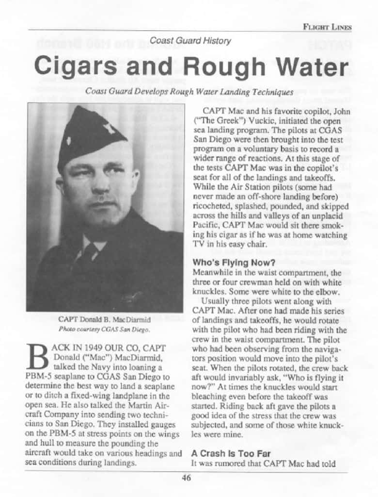 Cigars and Rough Weather | Coast Guard Aviation History