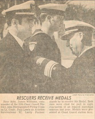 Photo Lewis Medal - MEDEVAC FROM THE FOG - SS STEEL EXECUTIVE