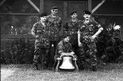 Ships bell presented to LT Stice and LT Long