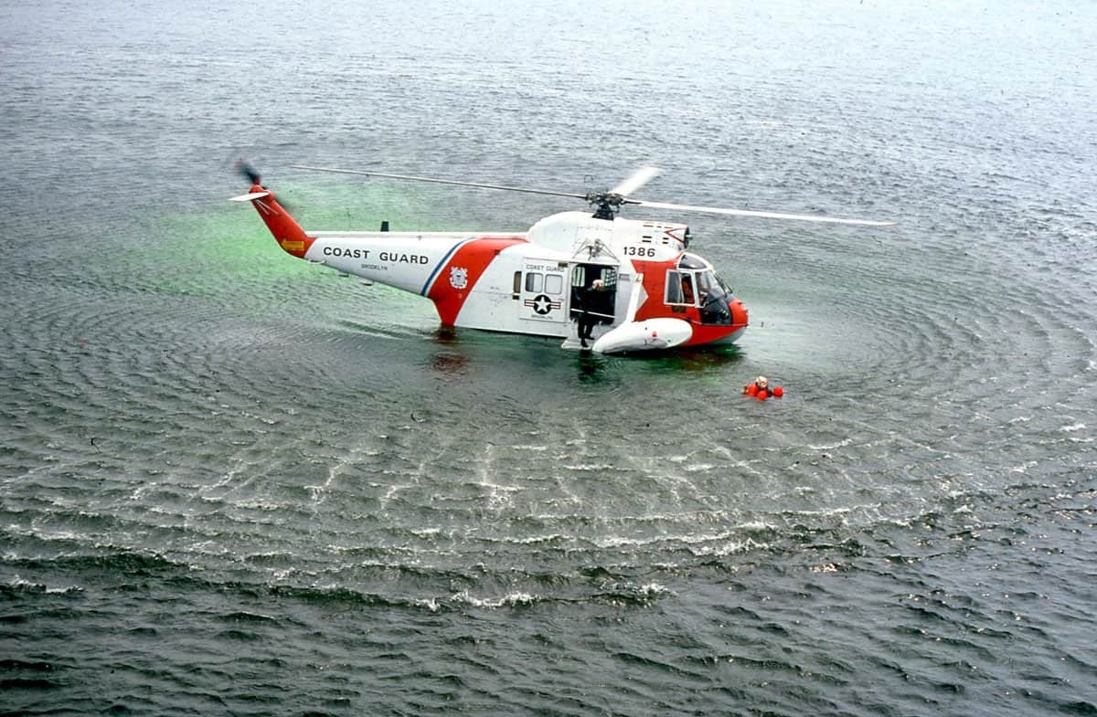 Sikorsky HH52A helicopter - Rough Seas and Cigars