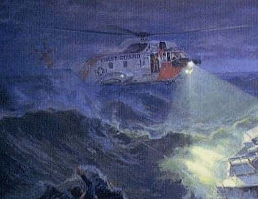 TERRY T HH3F Painting Partial - The Rescue of the Crew of the Scalloper TERRY T