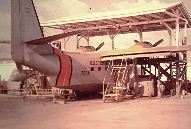 UF 2G 7234 in the maintenance nose dock - 1946: Pacific LORAN and Post War Aviation Support