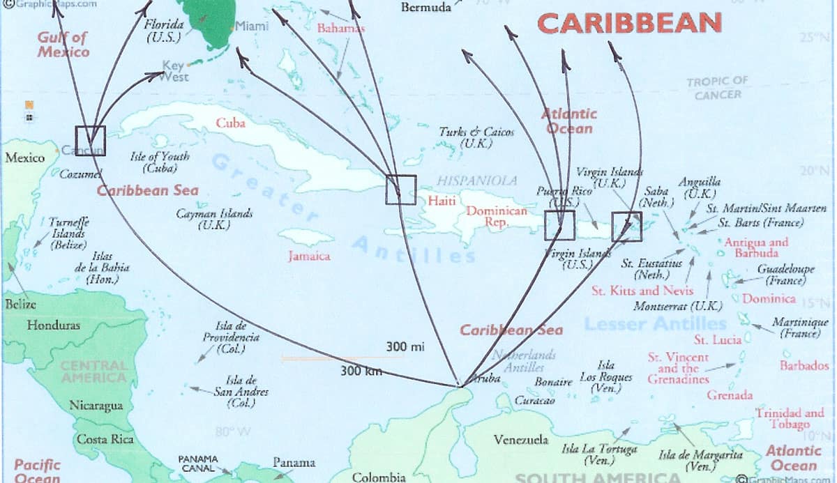 caribbean map