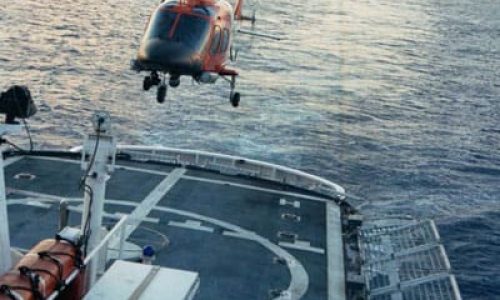 MH-68A Landing on USCGC Diligence