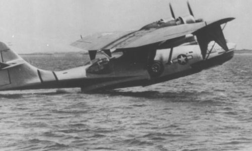 PBY-5A WATER LANDING FULL STALL